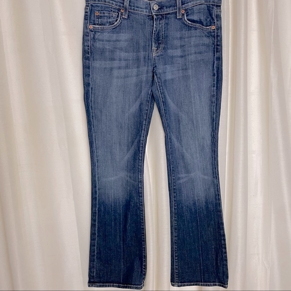 7 for All Mankind distressed bootcut jeans - Picture 3 of 16
